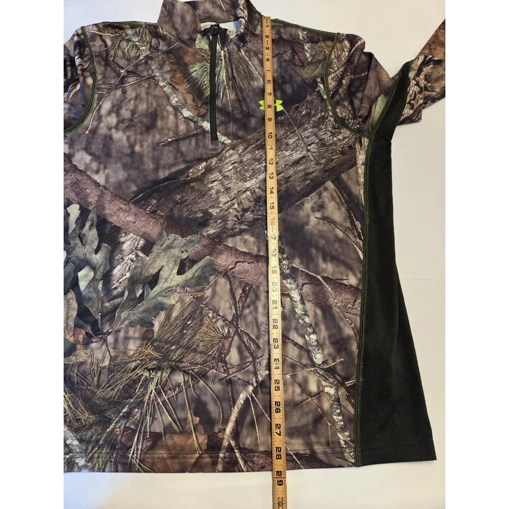 Under Armour Camo 1/4 Zip Pullover Men’s XL HeatGear Scent Control Hunting Mossy - Picture 8 of 8